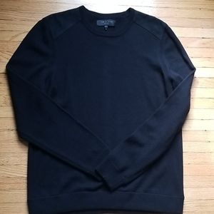 Rag &Bone Sweater Lam leather Shoulders Wool